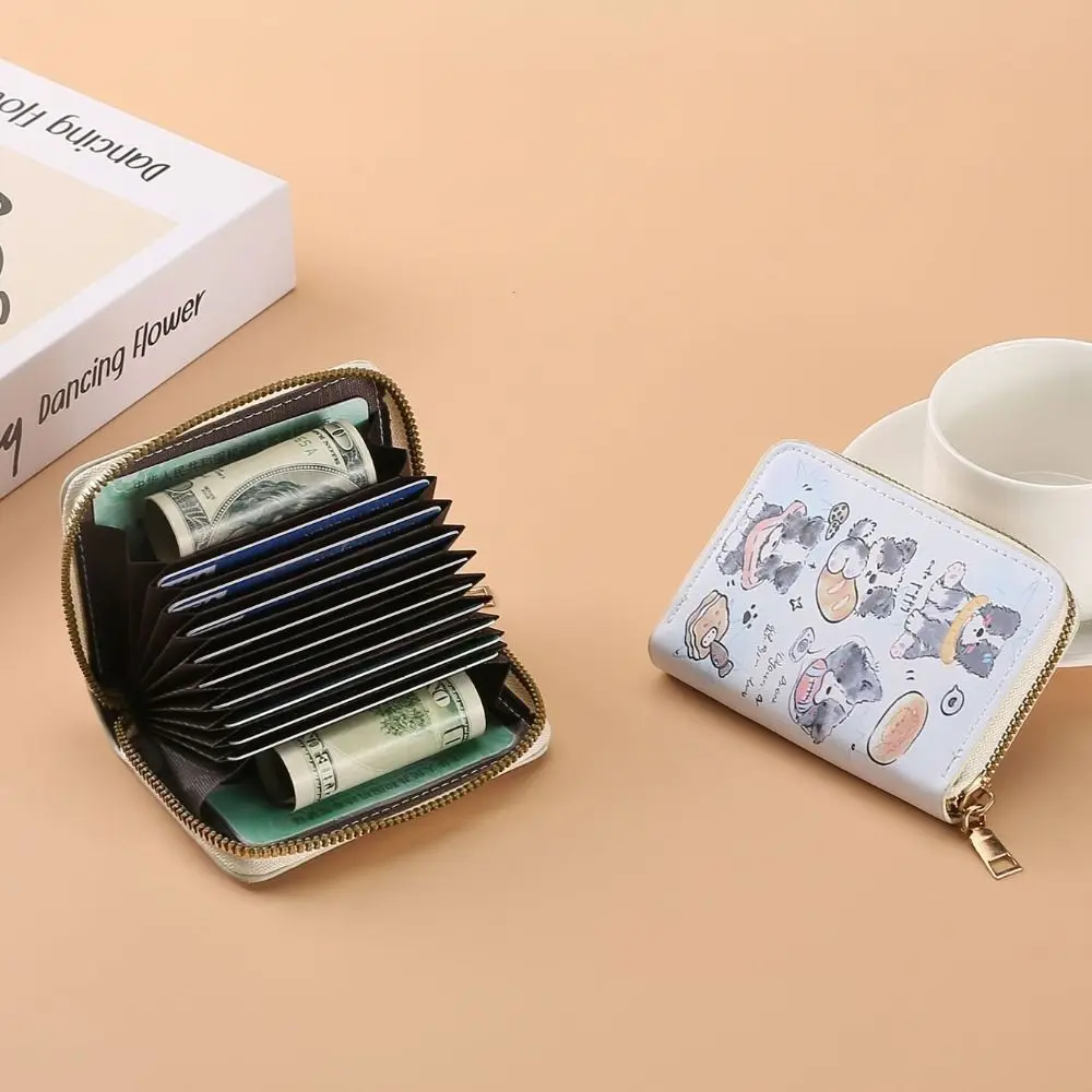 أزياء لطيف جرو الفتيات محفظة قصيرة 9 بطاقة موقف المدمجة الكرتون بطاقة الهوية حقيبة المحمولة حاملي بطاقات خفيفة الوزن هدية