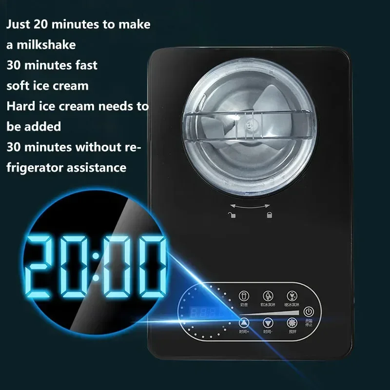 New ICM-15S 1500ML Ice Cream Machine High-end Household Ice Cream Machine Small Commercial Italian Ice Cream Machine