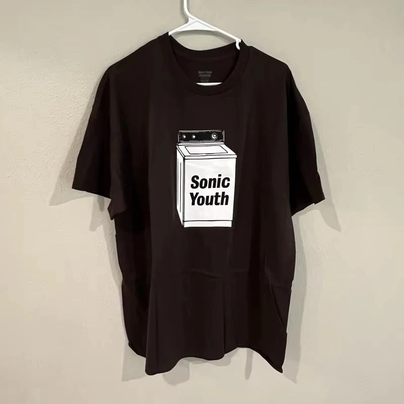 SONIC YOUTH Blue T-shirt Sonic Youth Washing Machine Album Casual T-Shirt Men's and Women's Luxury Brand Top