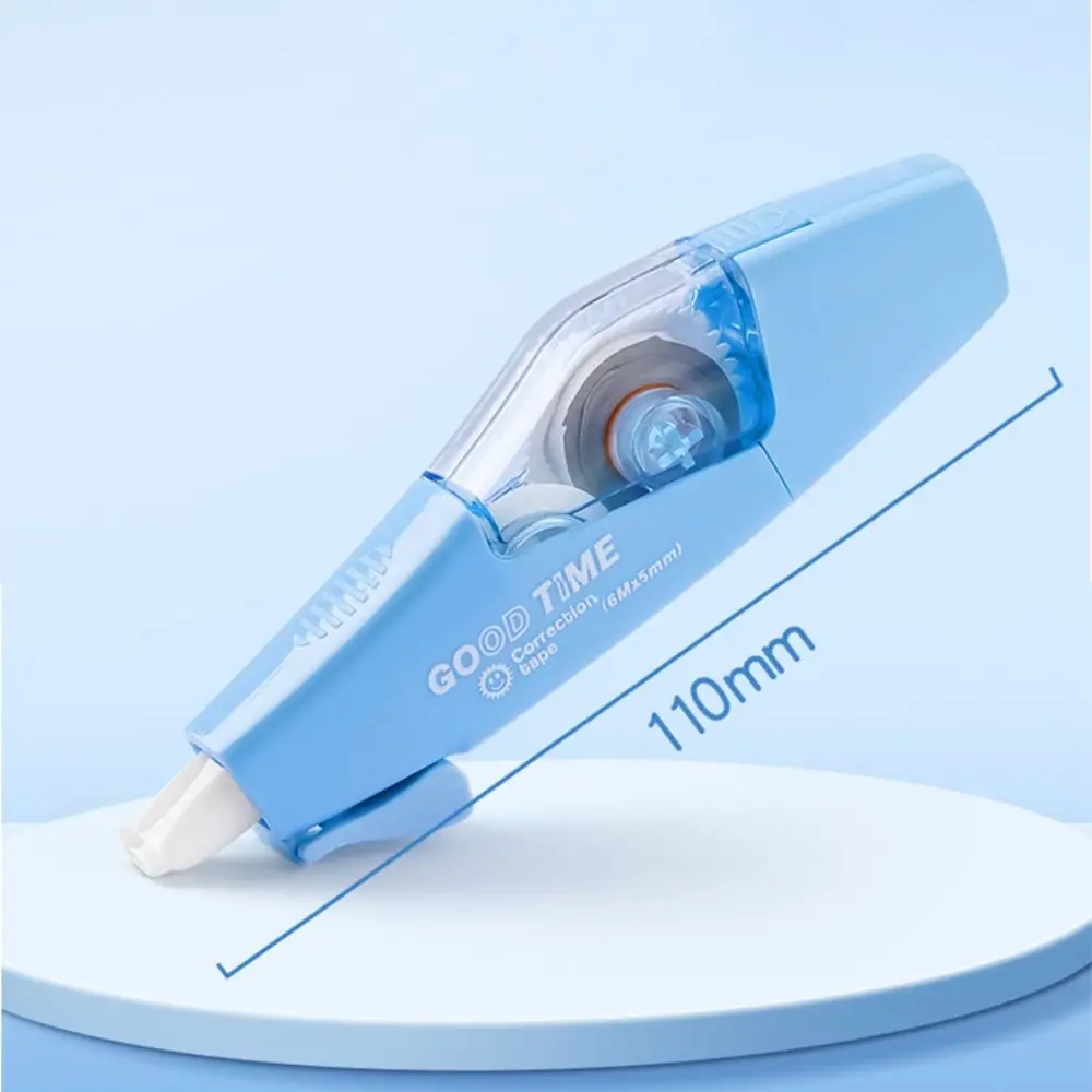 6PCS/Set Silent Correction Tape Pen Shape Large Capacity Silent Coating Tape Gradient Color Student Alteration Tape Students