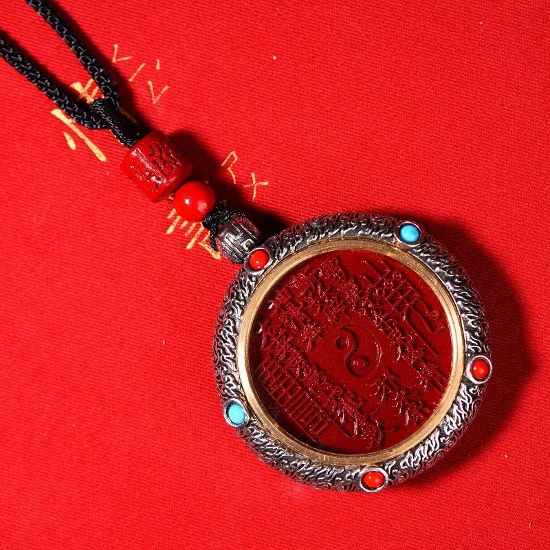 

Cinnabar Pendants, Necklaces, Jewelry, Taoist Safety Pendants, Men's and Women's Fashion Accessories