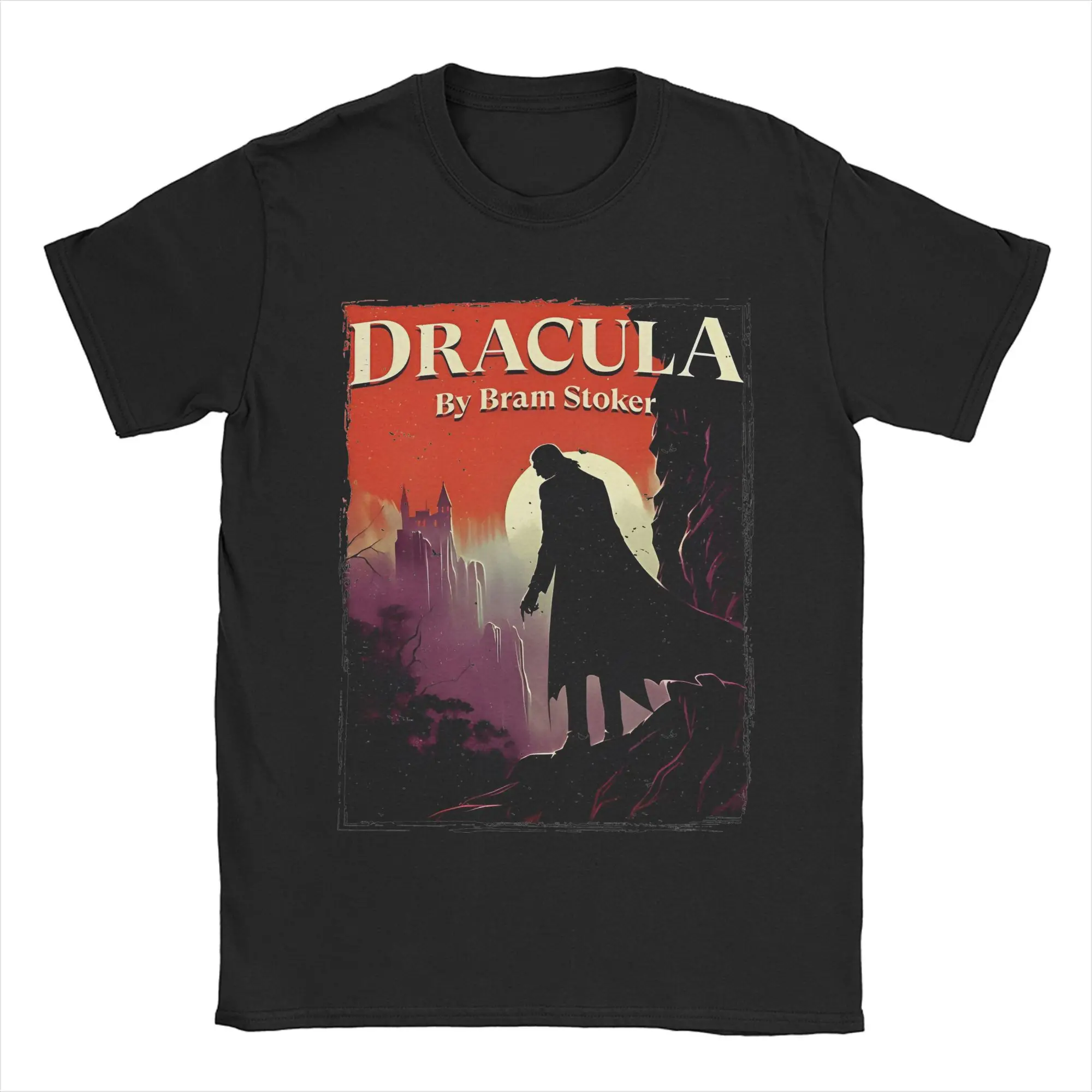 Dracula Bram Stoker Tshirt Men 100%Cotton Tops Novelty  Round Neck Short Sleeve