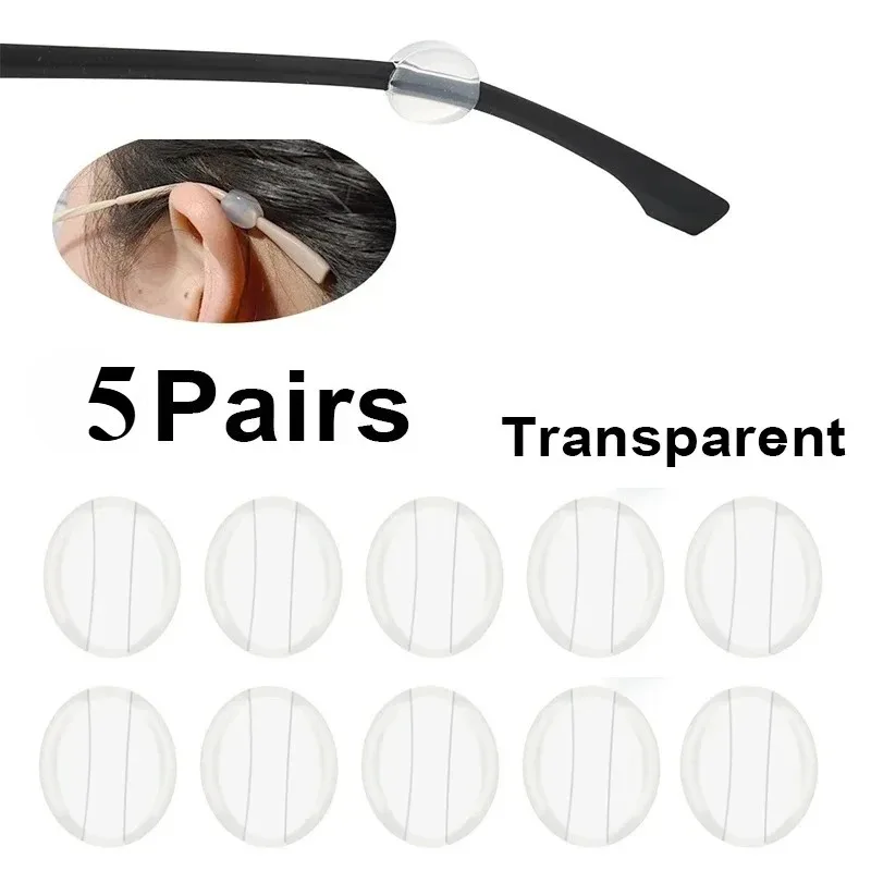 Soft Invisible Round Silicone Eyeglass Ear Hooks, Anti Slip Mini Temple Tip Holders Non-Slip Spectacle Eyewear Grips