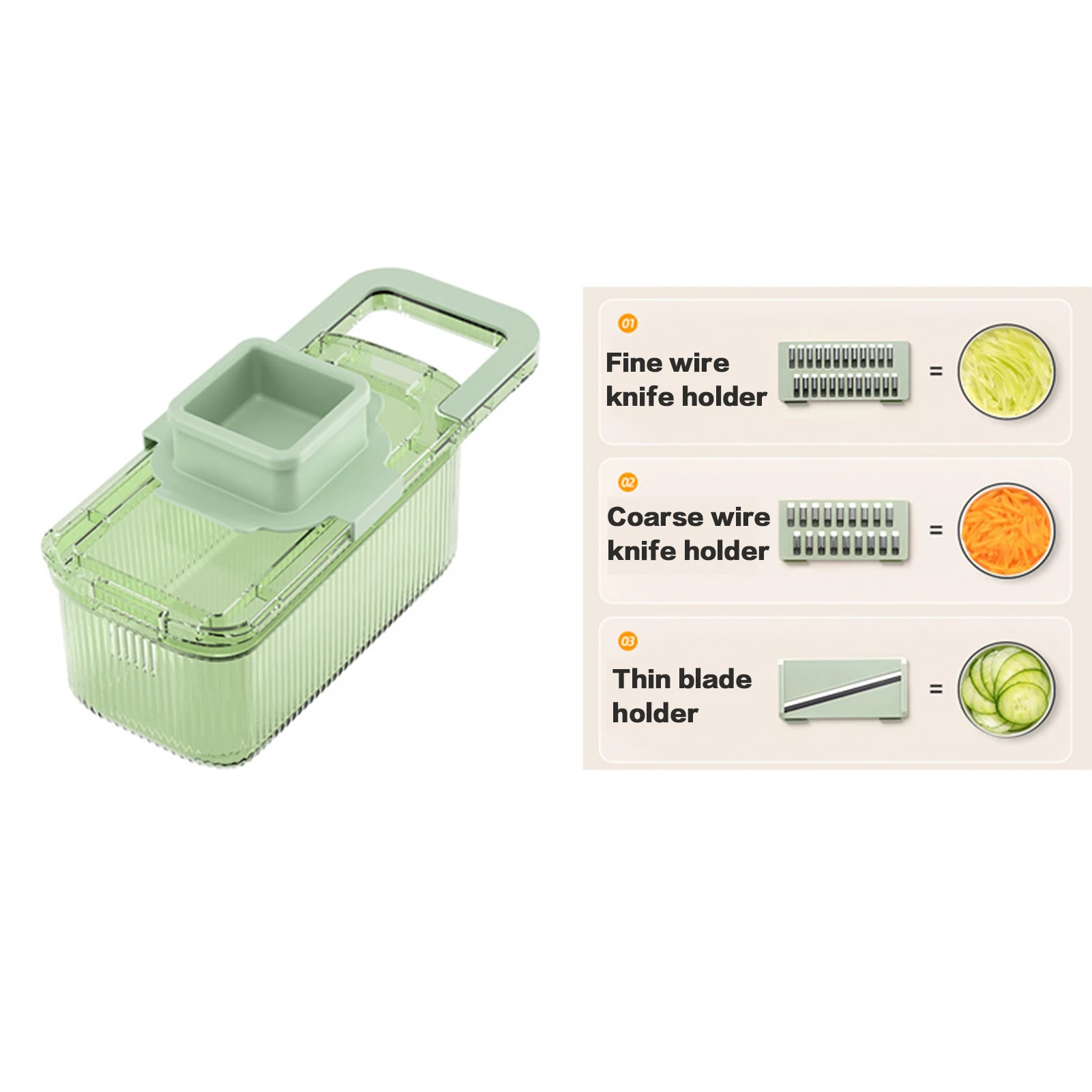 Vegetable Grater Chopper Slicer Ergonomic Handle and Non-Slip Grater for Potatoes Onions Carrots Cucumbers