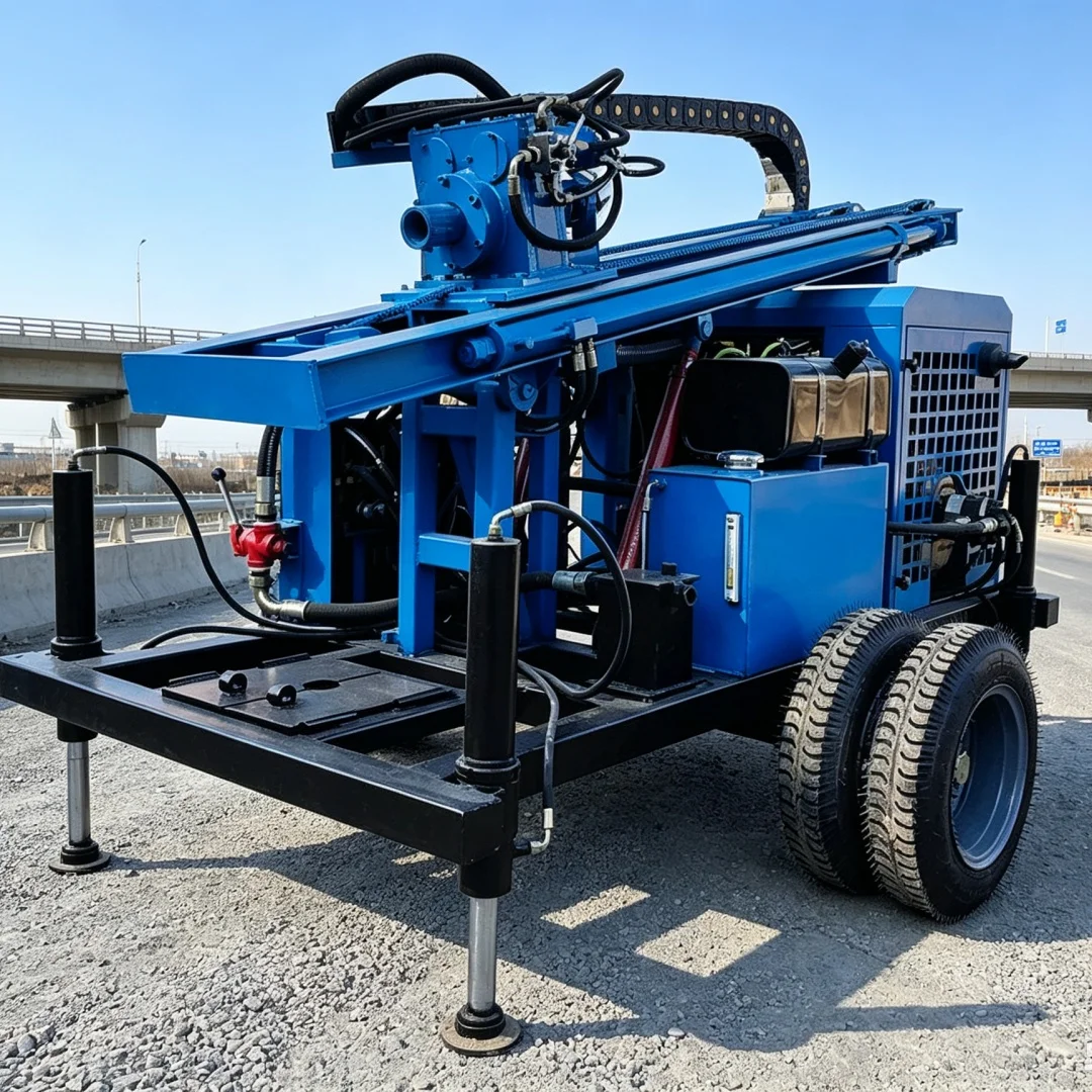 Customized Household Diesel Wheel‑frame Mobile Water Well Drilling Rig | Water‑intake Drilling Equipment for Farmland