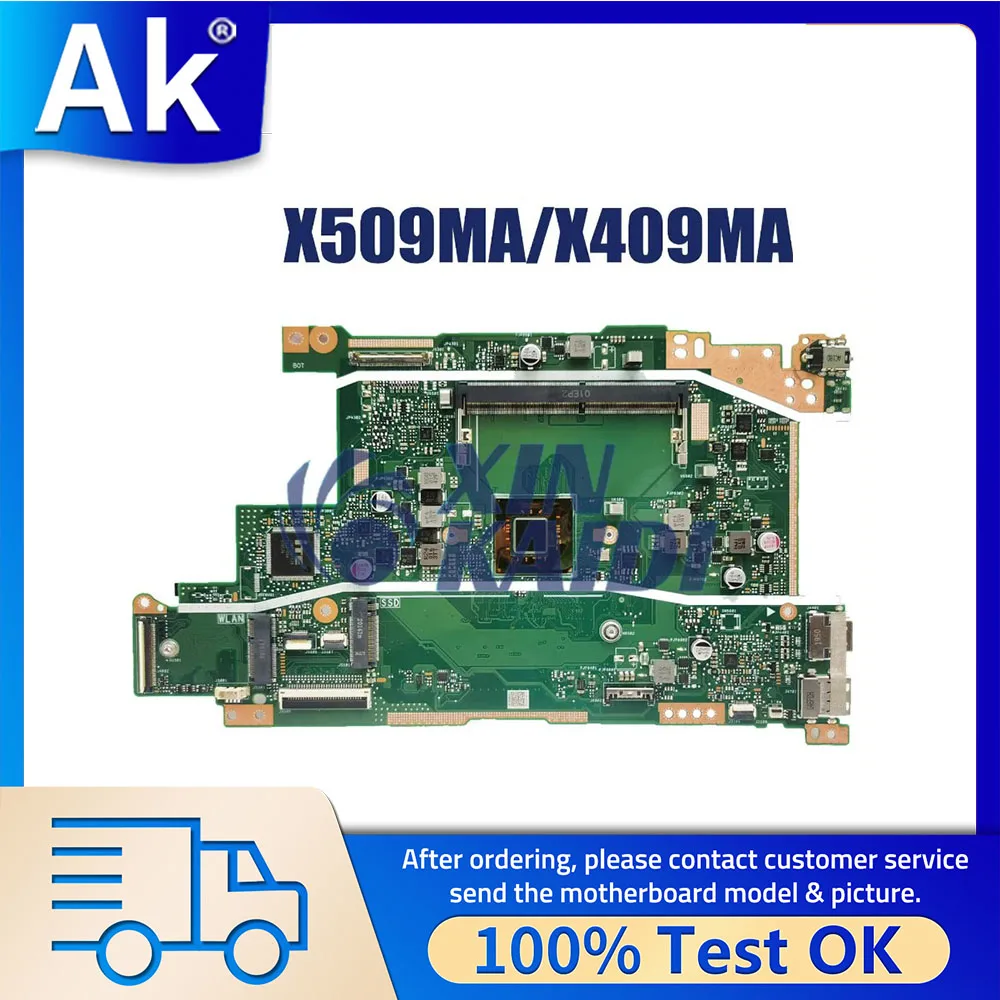 

Ноутбук Материнская плата ASUS VivoBook 14 X509M X509MA X409MA F509MA A509MA, материнская плата для ноутбука N4000 N4020 N4100 N5000, процессор DDR4