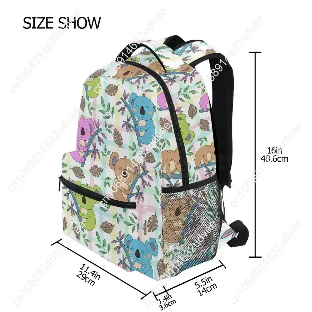 School Bags For Teenage Girls Waterproof High School Backpack Women The Koala Printing Student Book Bag Big Travel Backpacks New