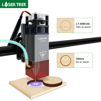LASER TREE Fixed Focus 5W Laser Head with Air Assist Nozzle Beam Compressed Module for CNC Engraver Cutting Machine DIY Tools