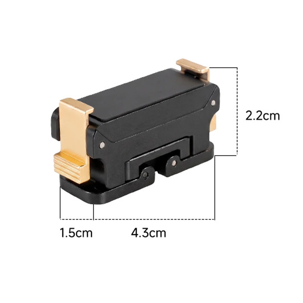 1 Set Retro Digital Camera ABS For-DJI Action5pro/4/3 Foldable Quick-release Plate For  Camera Expansion Accessories