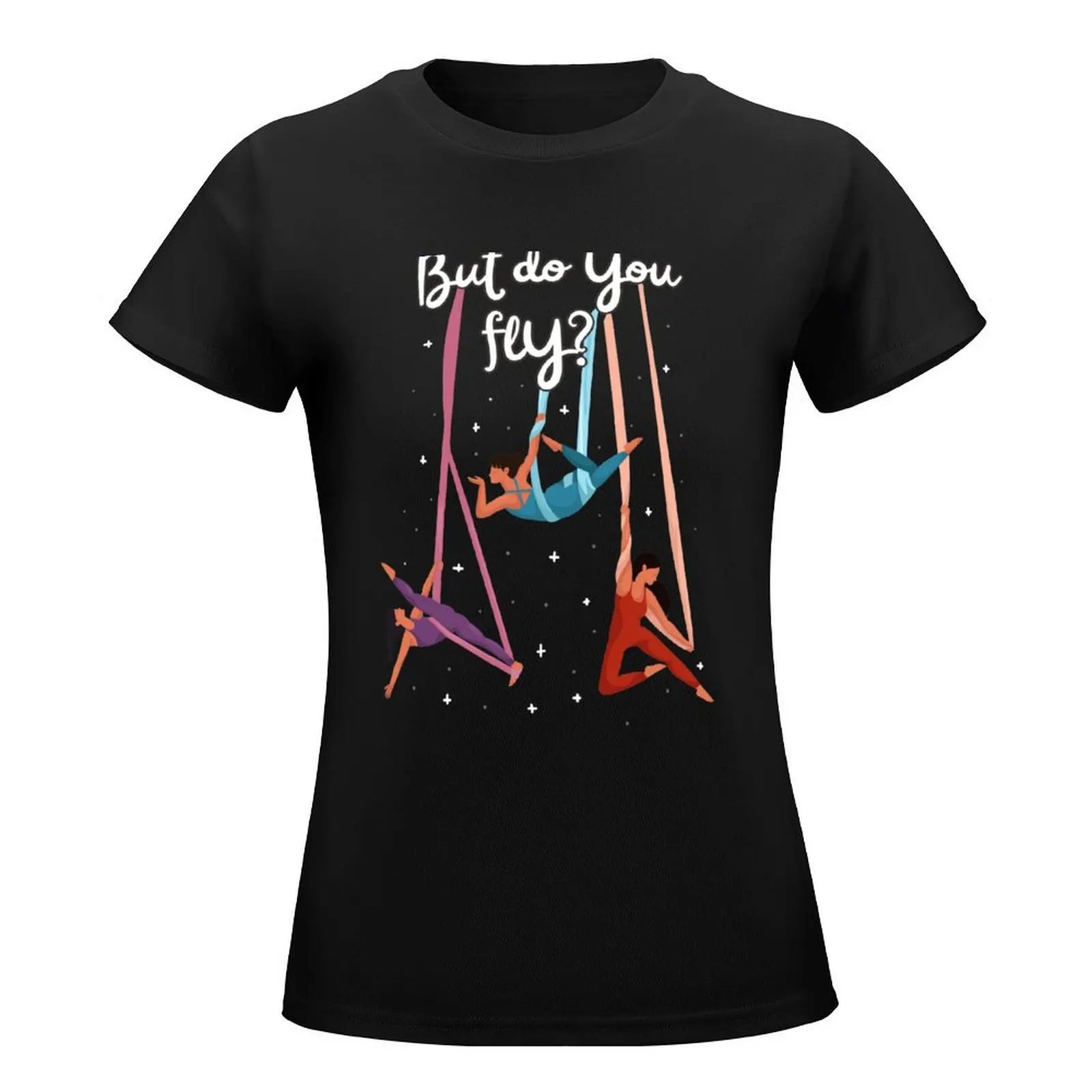 Aerialist Geschenk Luft Seide Kunst T-Shirt Tier druck Shirt für Mädchen weibliche Kleidung Sommer Tops schwarze T-Shirts für Frauen