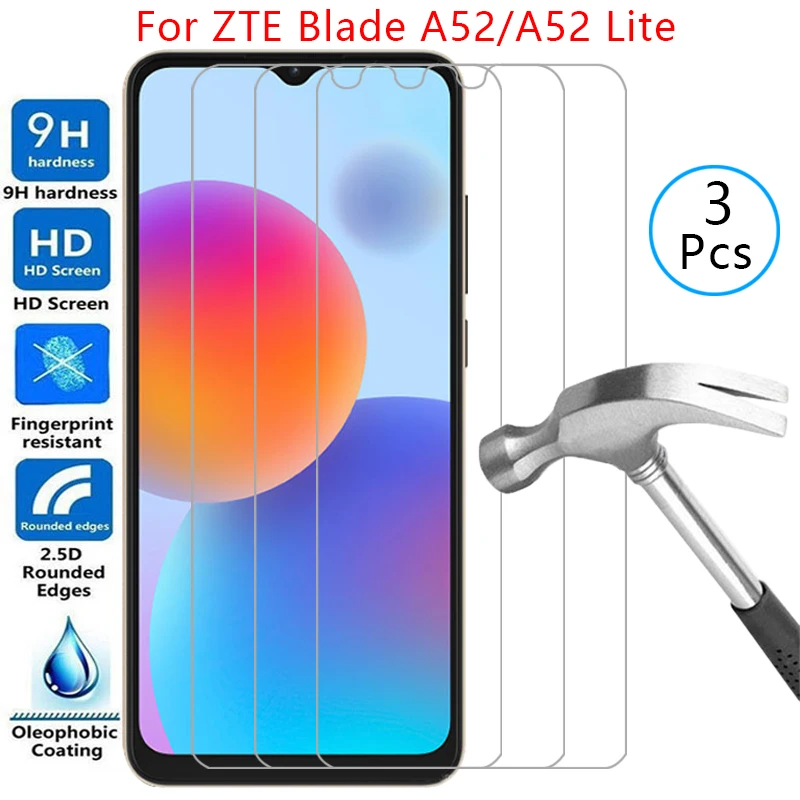 Защита экрана для zte blade a52 lite, защитное закаленное стекло на bladea52 a 52 52a a52lite, зеркальная пленка для телефона, Стекло 9h