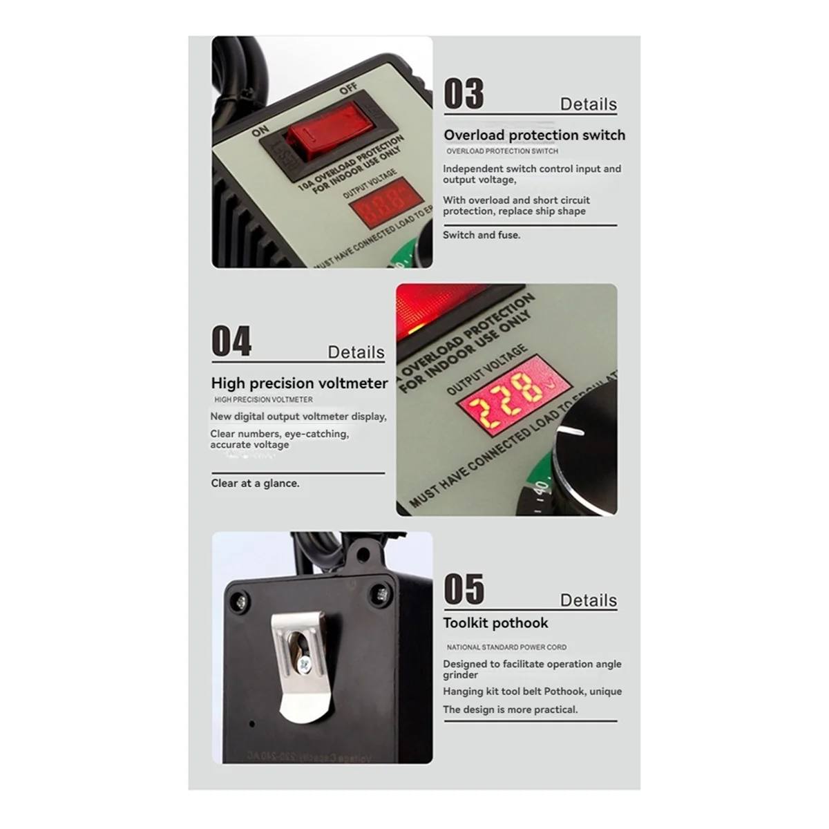 4000W Variable Voltage Regulator Grinders Controller - Speed Controller Frequency Converter EU PLUG  -T44C