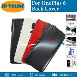 New Glass For OnePlus 6 Back Battery Cover Door Rear Glass Battery Cover For OnePlus 6 1+6T Housing Case With Camera Lens