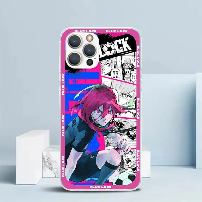 Anime Blue Lock Phone Case For IPhone 16 17 Air 16E 15 14 Plus 13 Mini 12 11 Pro Max 7 8 + SE 2020 Soft TPU Back Cover 16 17 Air