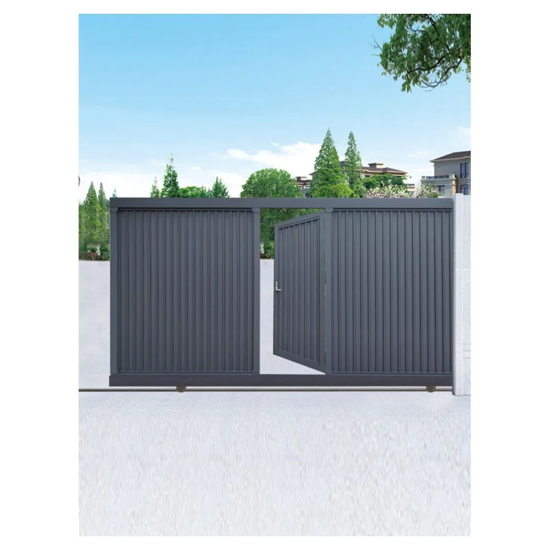 custom.Prima Contemporary Country Wooden Aluminum Alloy Laser Cut Metal Panel Security Sliding Gate Garden Fence Pa