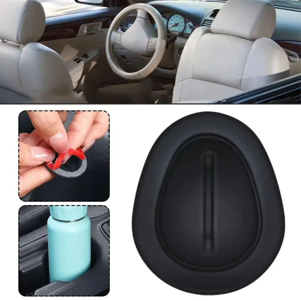 3Pcs Silicone Car Water Cup Holder Black Universal Insert Cup Stabilizer Car Water Cup Limiter Bottle Glass Accessories