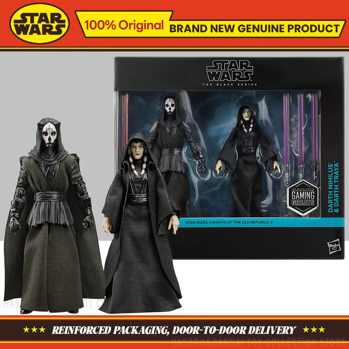Hasbro Star Wars The Black Series Darth Nihilus & Darth Traya (Knights of the Old Republic II) Figura de Ação de 15cm Modelo Brinquedo Presente