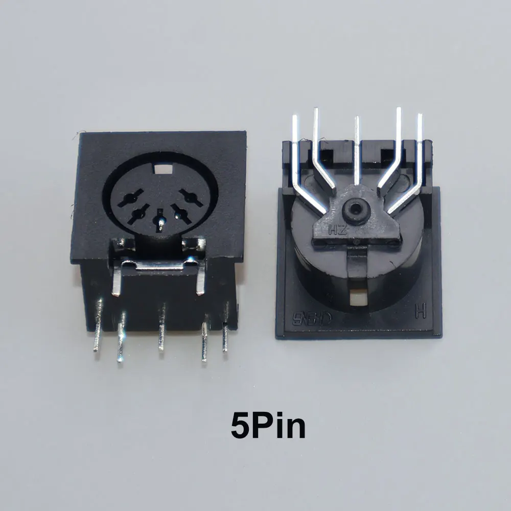 10 stks Terminal Audio Video Din Vrouwelijke Socket Connector S-video PCB Mount 3/4/5/6/8/9Pin Zilver Tone PS2 Circulaire DIN Micro Jack