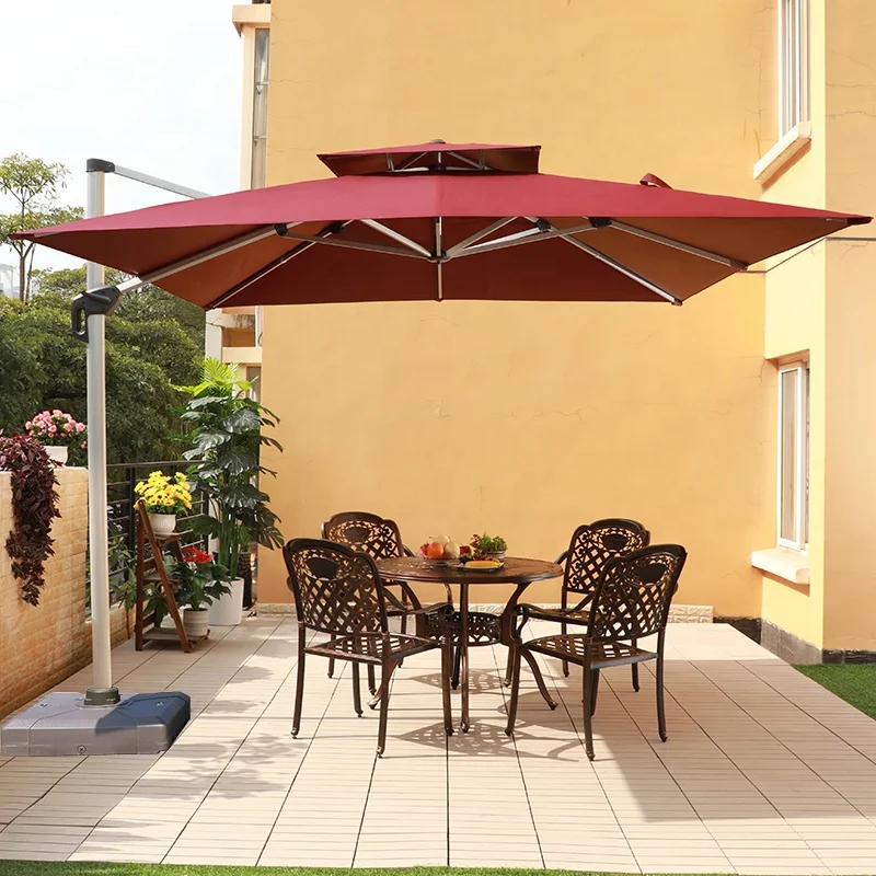 

2.5x2.5m Outdoor Patio Umbrella Aluminium Frame Square And Round Restaurant Umbrella Garden Sun Parasol Patio Umbrella