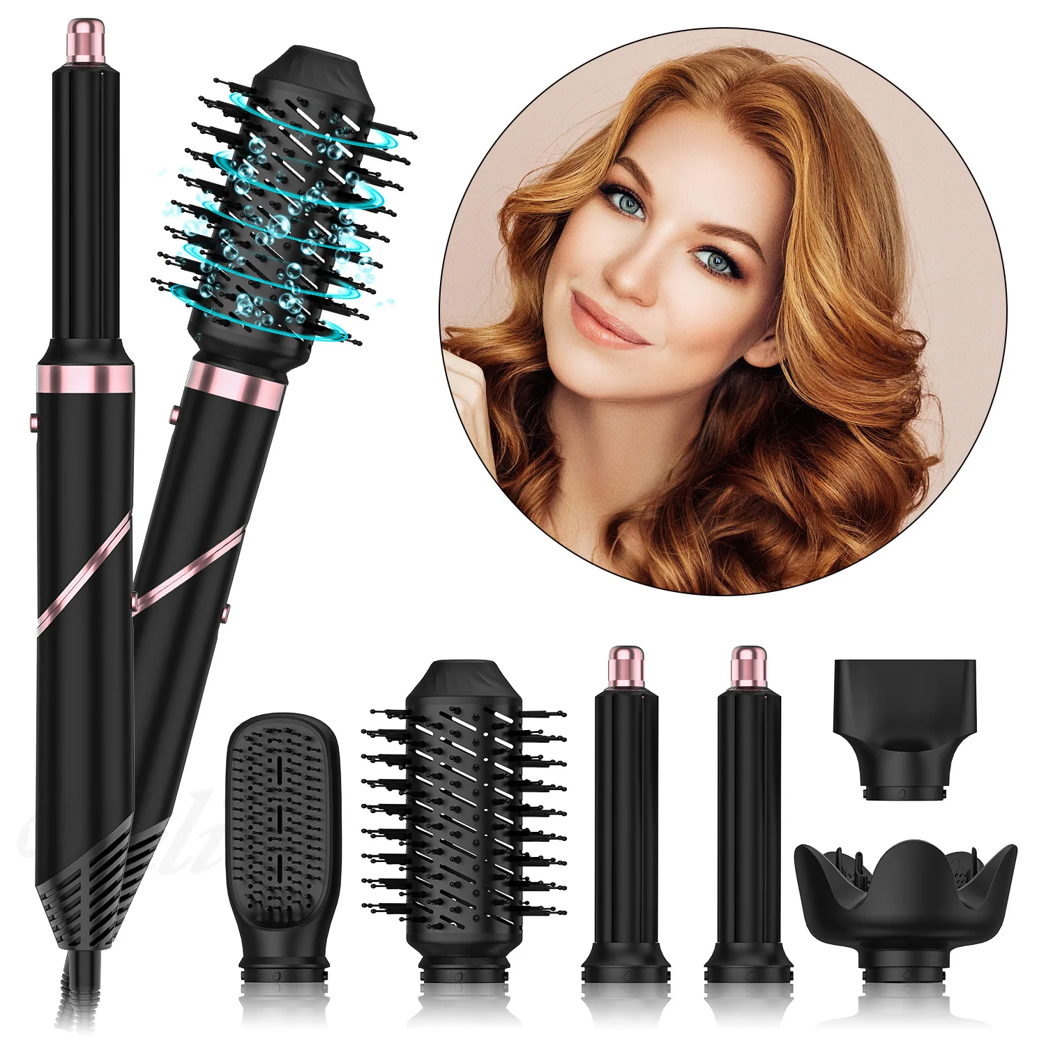 multi-in-one high-speed blower household hot air comb negative ion hair dryer salon high power  haarborstel  расческа для волос