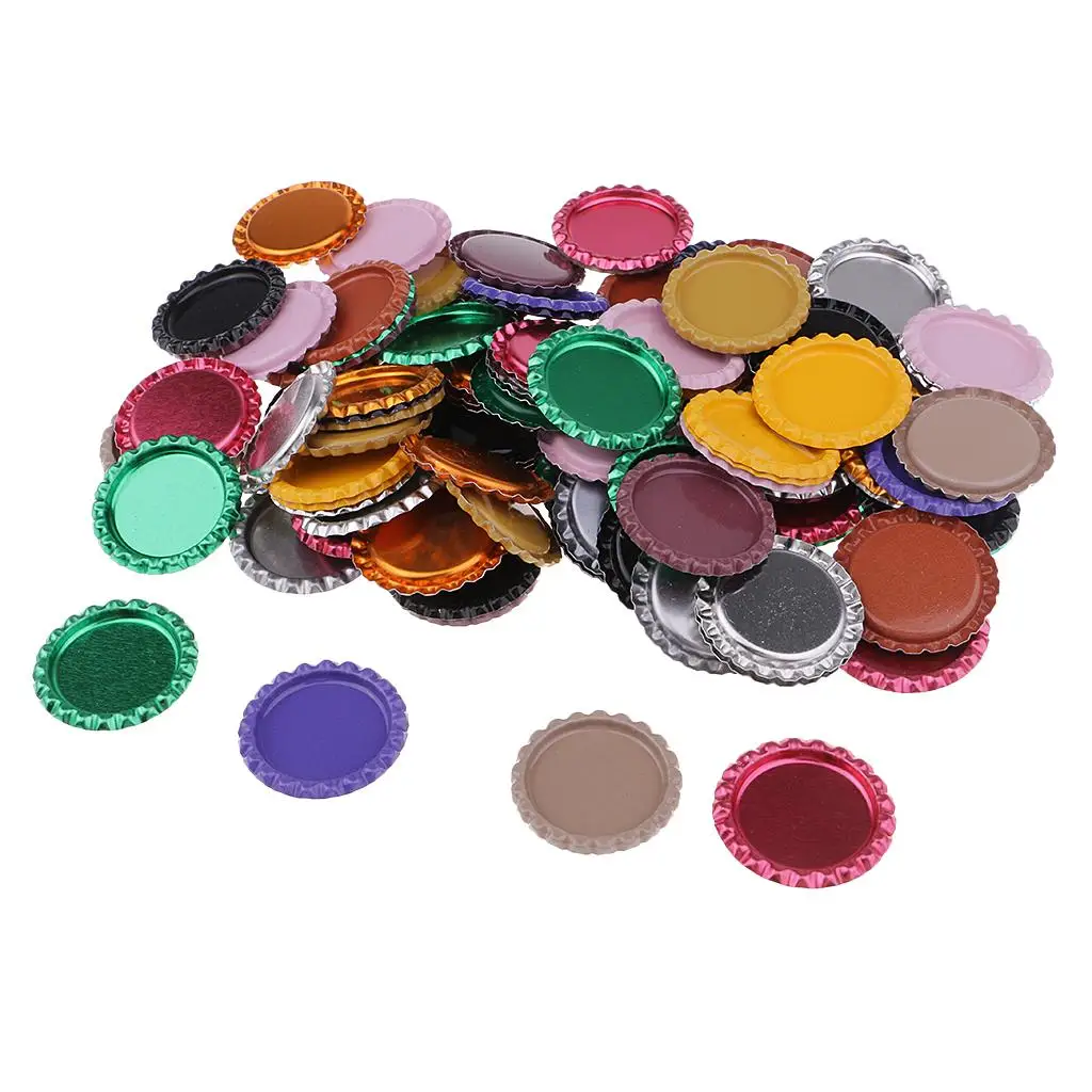 100 Pieces Crown Caps for Closing Reusable Bottles Crown Cap Beer Capsule