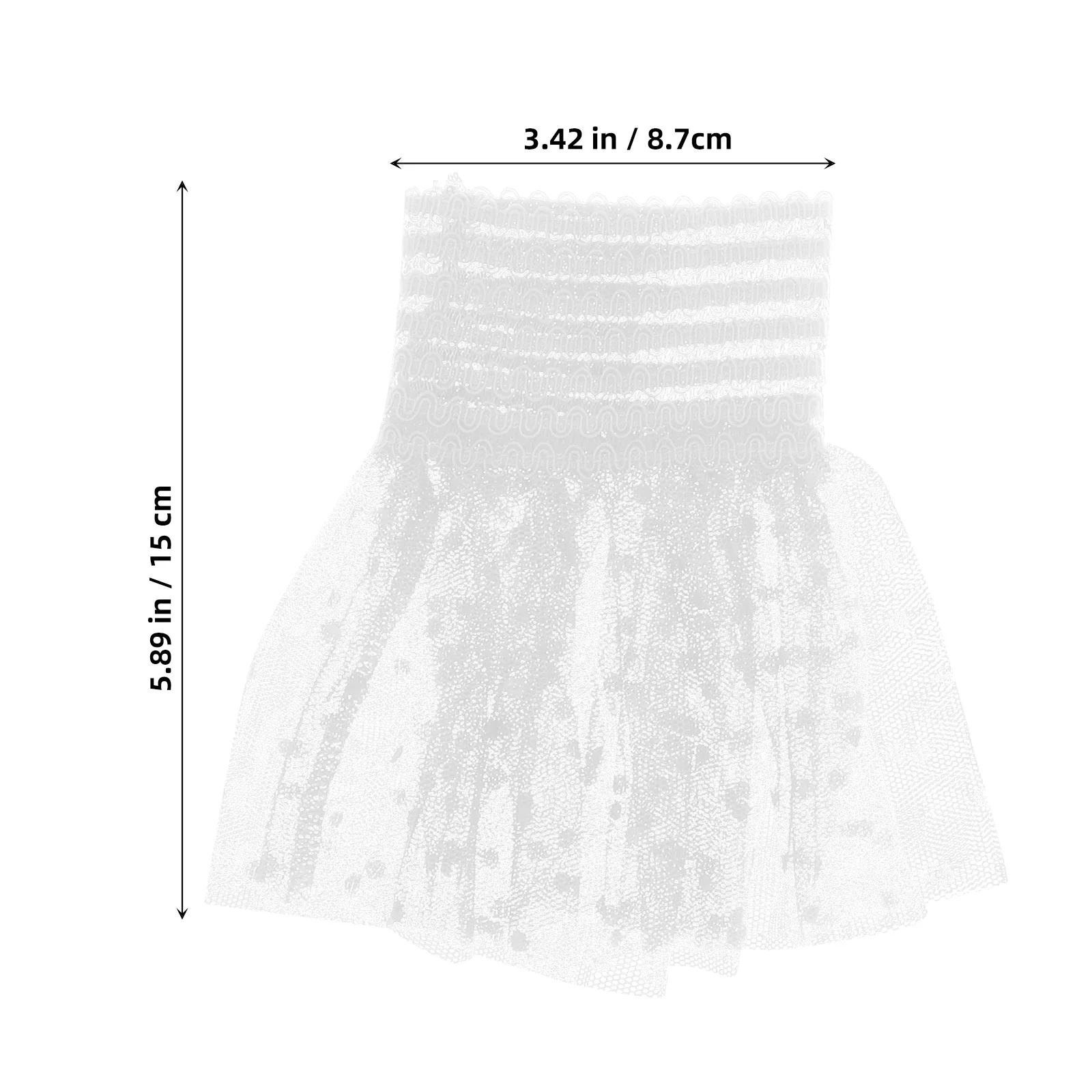 1 زوج الدانتيل الأصفاد المعصم للنساء انفصال الأكمام كاذبة الزخرفية اليد الكفة فساتين راقية اكسسوارات شبكة الشيفون كم #5