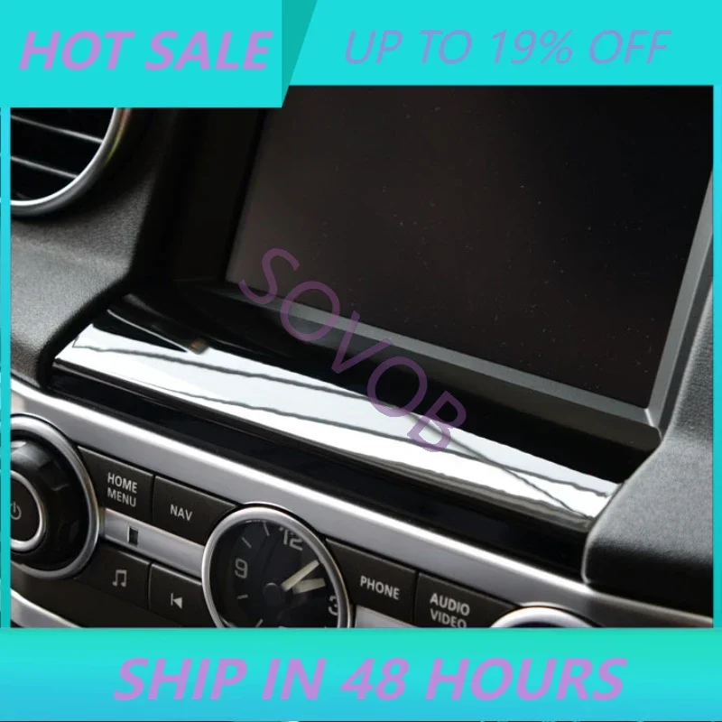 For Land Rover Discovery 4 LR4 10-16 ABS Carbon Fiber Car GPS Screen Below Panel Cover Trim Stickers Interior Car Accessories