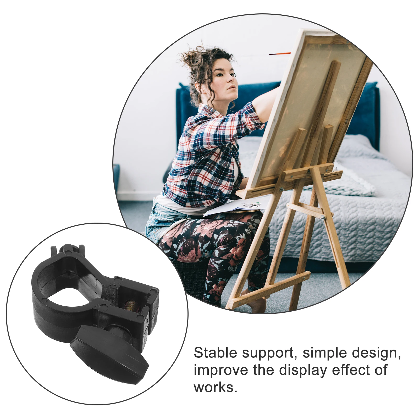 

4pcs Shelf Brackets Plastic Easel Support Rods For Canvas Stand Rods Easy Installation Easel Repair Kits Storage Rack
