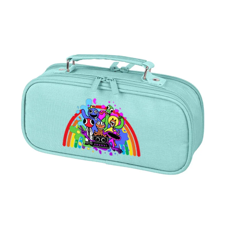 Rainbow Friends Pencil Case Boy Girl Multi Layer Large Capacity Stationery Box Student School Supplies Stationery Storage Bag