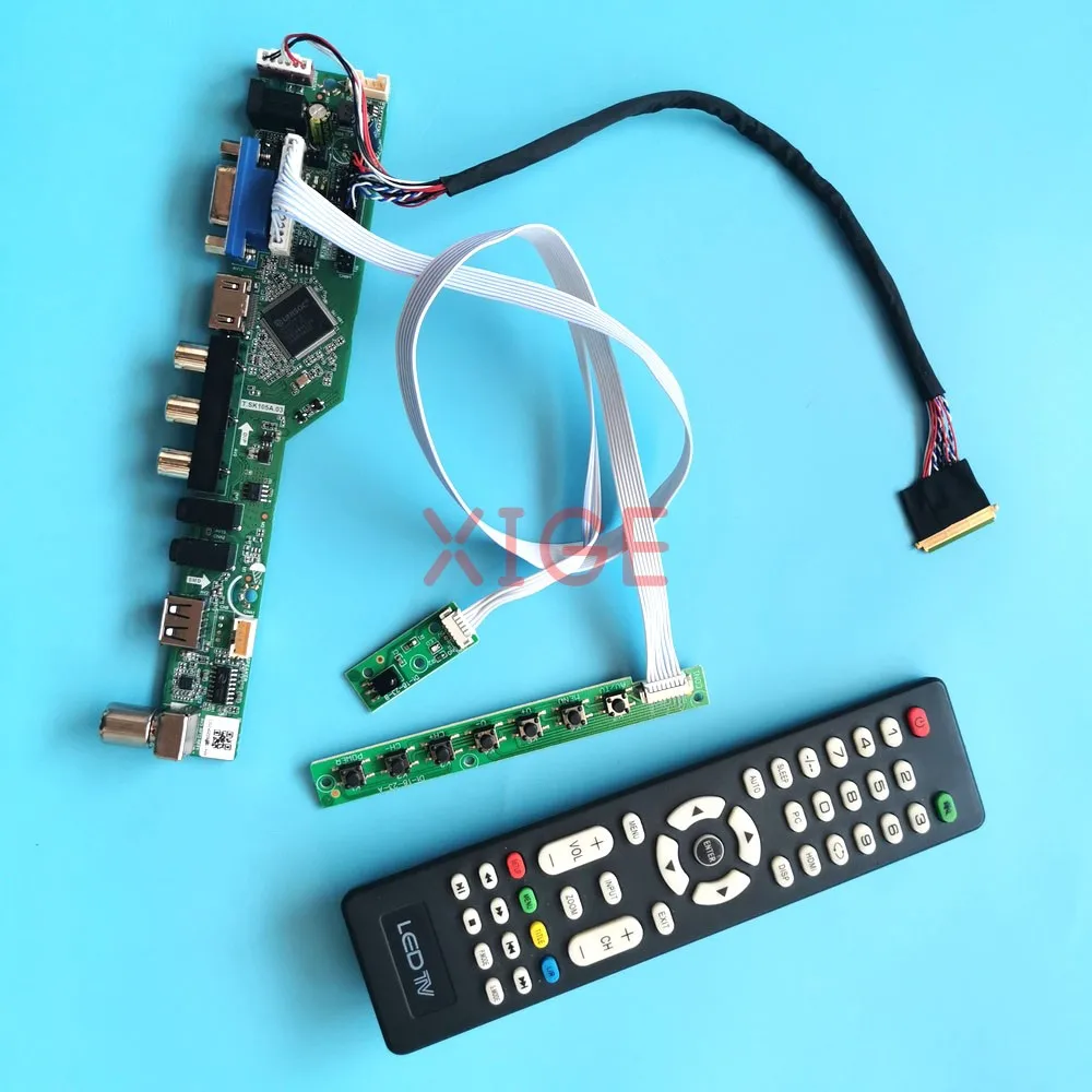 

Controller Driver Board For B156XTN03.2 B156XTN03.4 TV Analog 15.6" Laptop Matrix 1366x768 LVDS 40 Pin USB+AV+VGA+HDMI DIY Kit