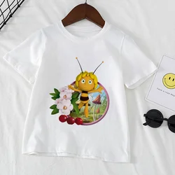 Boys Girl T-shirt Summer 2022 Tops Kids Clothing Baby TShirt Maya The Bee Printed 3-13Y Children's Clothes Tees