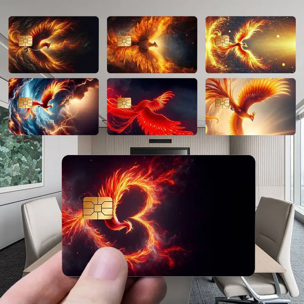 

Cool P-Phoenix Card Stickers New Cartoon Card Debit Bank Charge Card Bus Metro Waterproof Sticker Decal Decoration