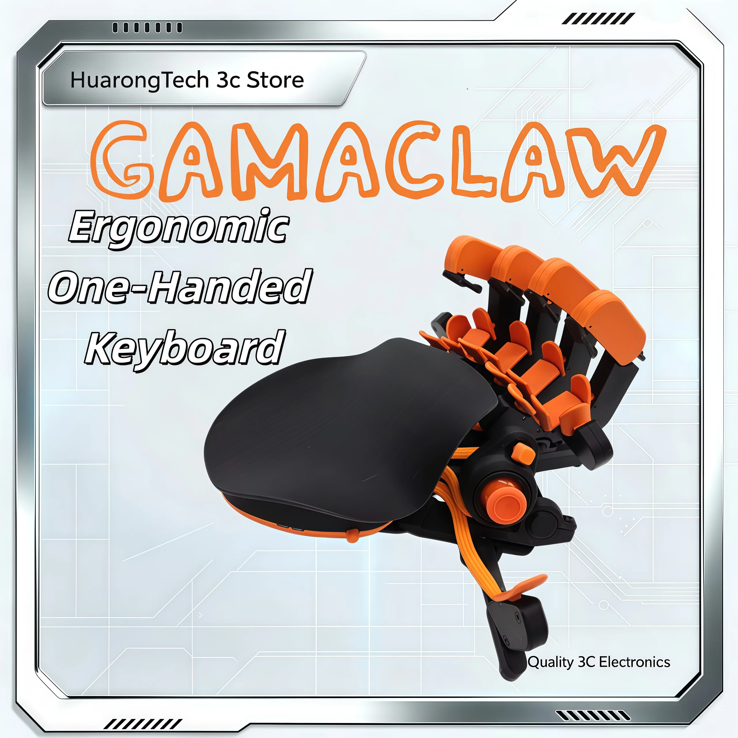 GameClaw Ergonomic One-handed Keyboard Customizable Joystick Keys One-handed Game Wired USB One-Handed Design Plug Play