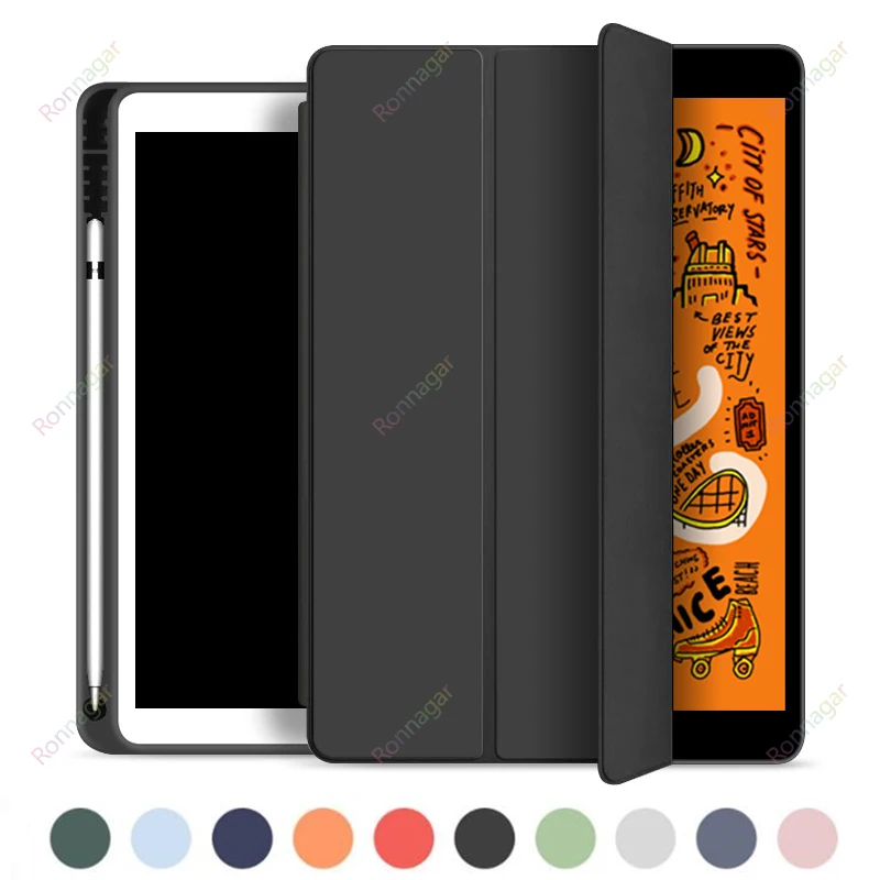 With Pencil Holder Case For iPad 10th Generation 2022 10.9Inch Slim Protective Cover iPad 10th Gen A2696 A2757 A2777 Stand Cover