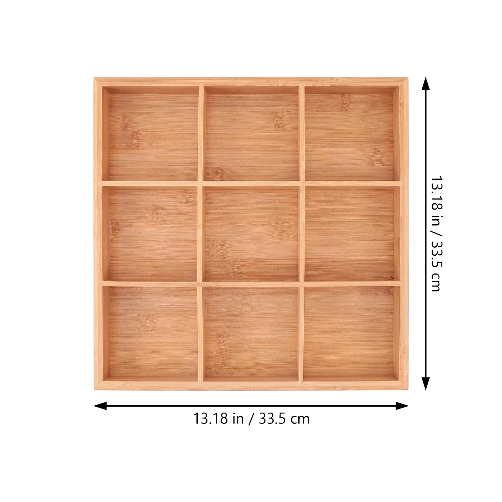

1PC Nine-grid Vegetable Tray Bamboo Wood Large Size Rotatable Divided Platter Kitchen Storage Organizer Fruit Plate Decorative