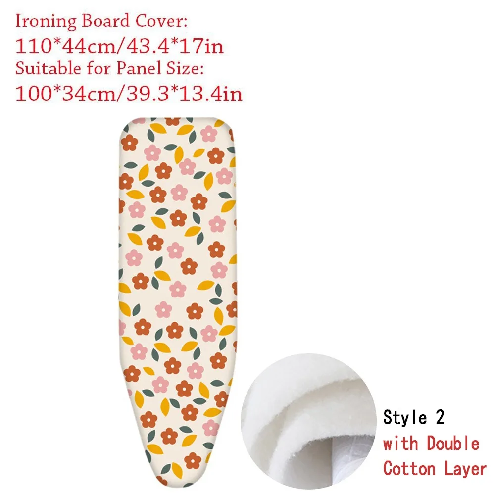 Couverture de planche à repasser à motif Floral, tissu élastique épais pour planche à repasser, résistant aux taches, bouclier thermique pour repassage