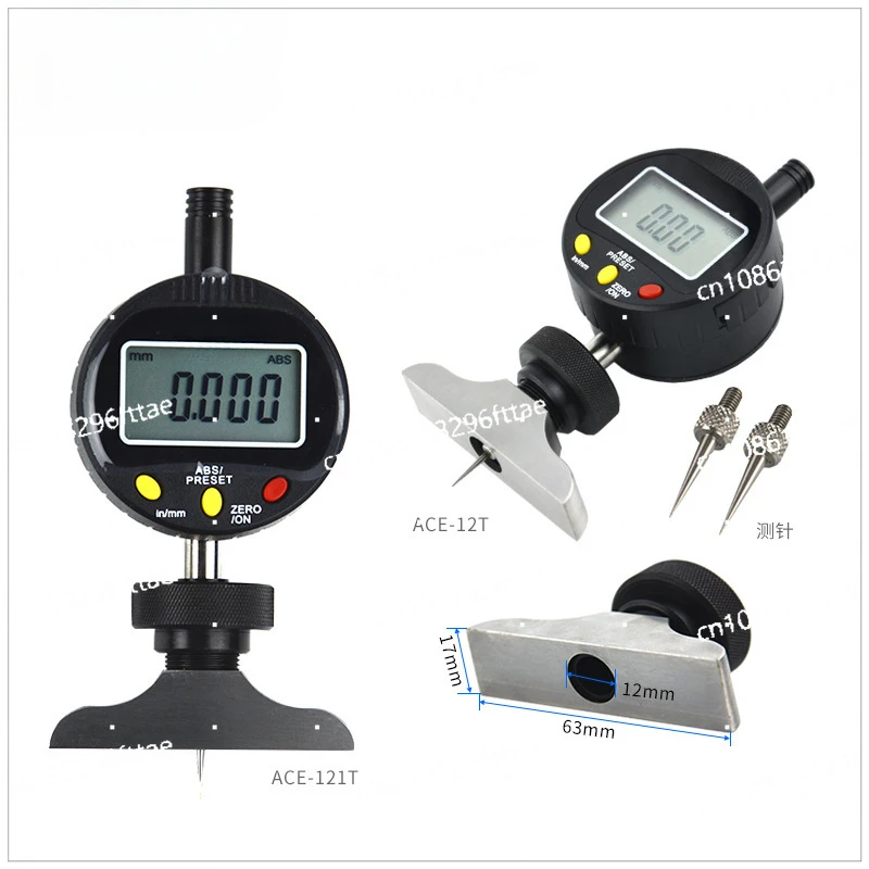 Digital Display Depth Gauge Dial Meter Height Depth V-slot Circuit Board Small Hole Electronic Depth Meter