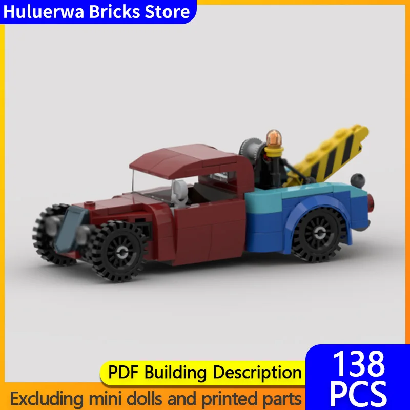 

Speed Hypercar Model MOC Building Bricks Retro Modified Hot Rod Cars Modular Technology Gifts Holiday Assemble Children Toy Suit