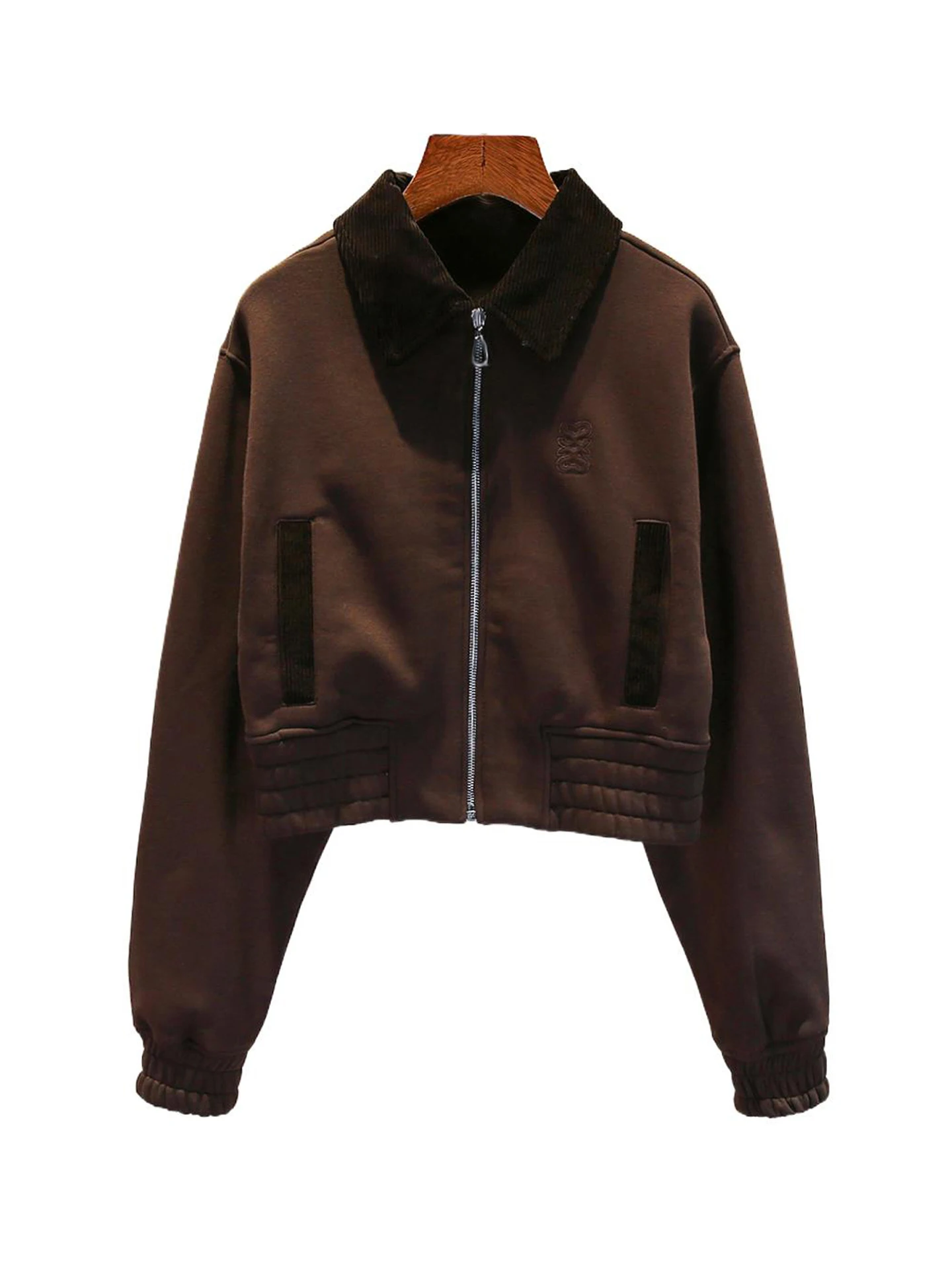 

S Home South Oil, элитная женская мода 202, осенняя вельветовая одежда в стиле ретро с воротником-стойкой, повседневная верхняя одежда Jaet ort