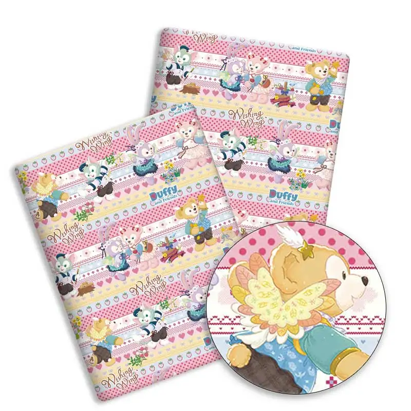 Disney co-branded cartoon Hot DIY handmade sewing patchwork quilting baby dress home sheet 140x50cm kids fabric view 5
