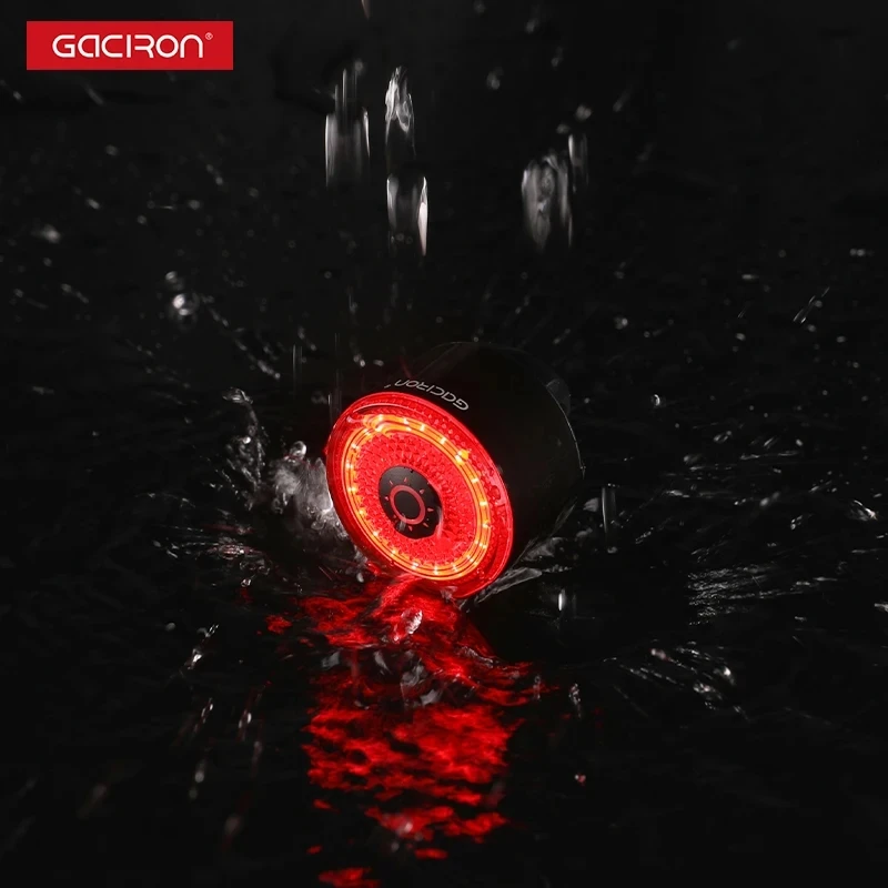 Gaciron Bike Lights 100lm High Brightness Bike Rear Light with Brake Sensor Aluminum alloy Magnetic Bicycle Saddle Taillight