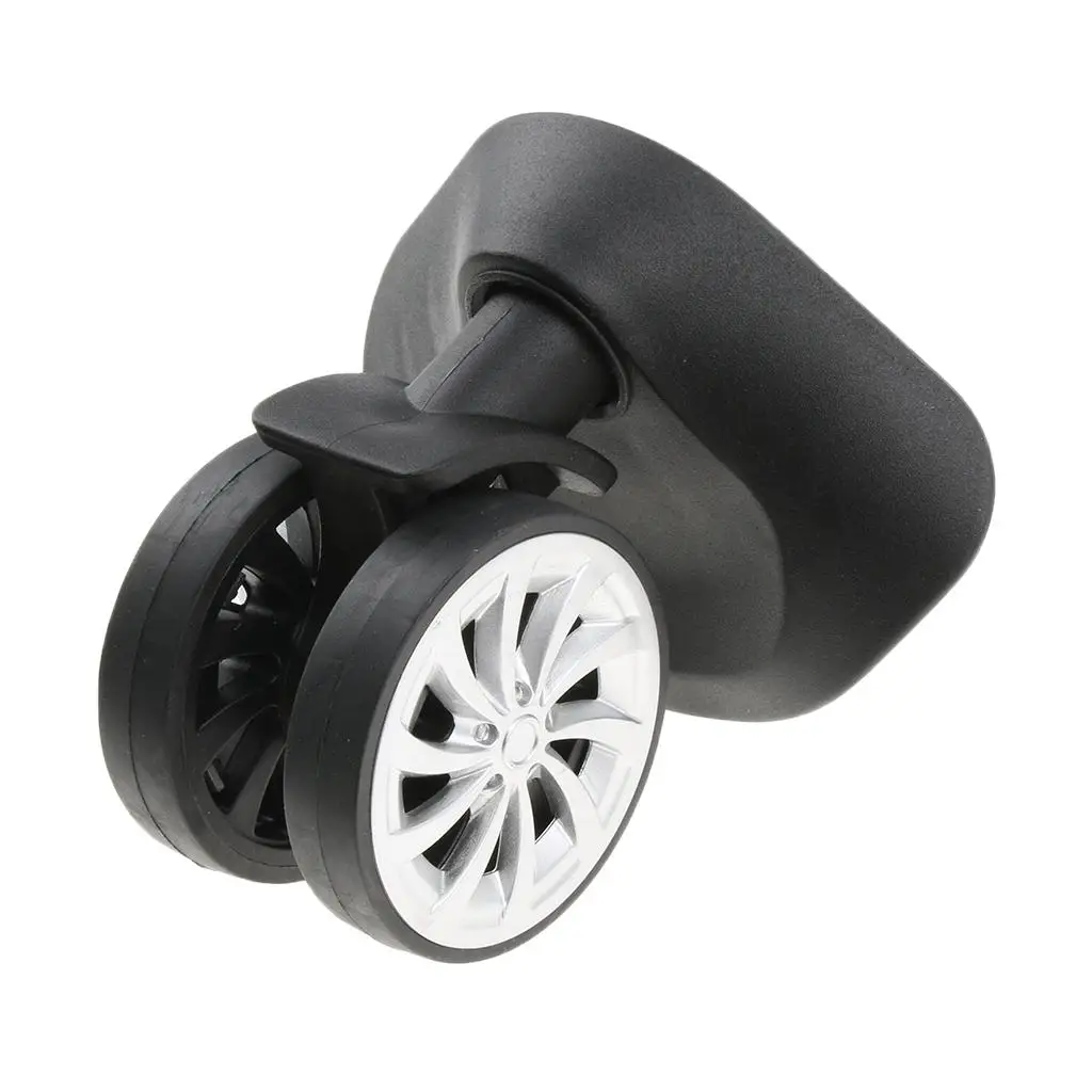 2 Pieces A57 Suitcase Luggage Wheels Replacement Swivel Mute Casters for Trolley Easy Installation