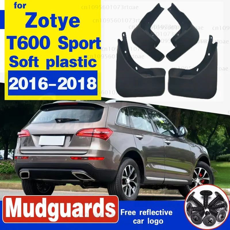 Set Molded Car Mud Flaps For Zotye T600 Sport 2016 2017 2018 Splash Guards Mud Flap Mudguards Fender Front Rear 4pcs/1set