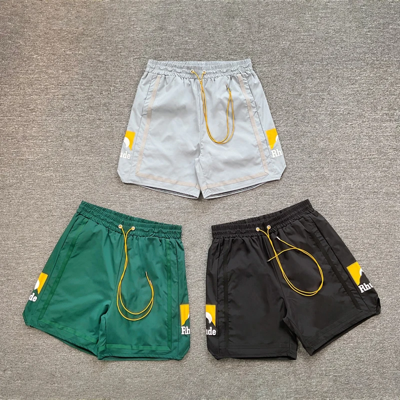 

Multi-color Trendy Rhude Casual Shorts Loose Breathable Sports Shorts Summer Unisex Style