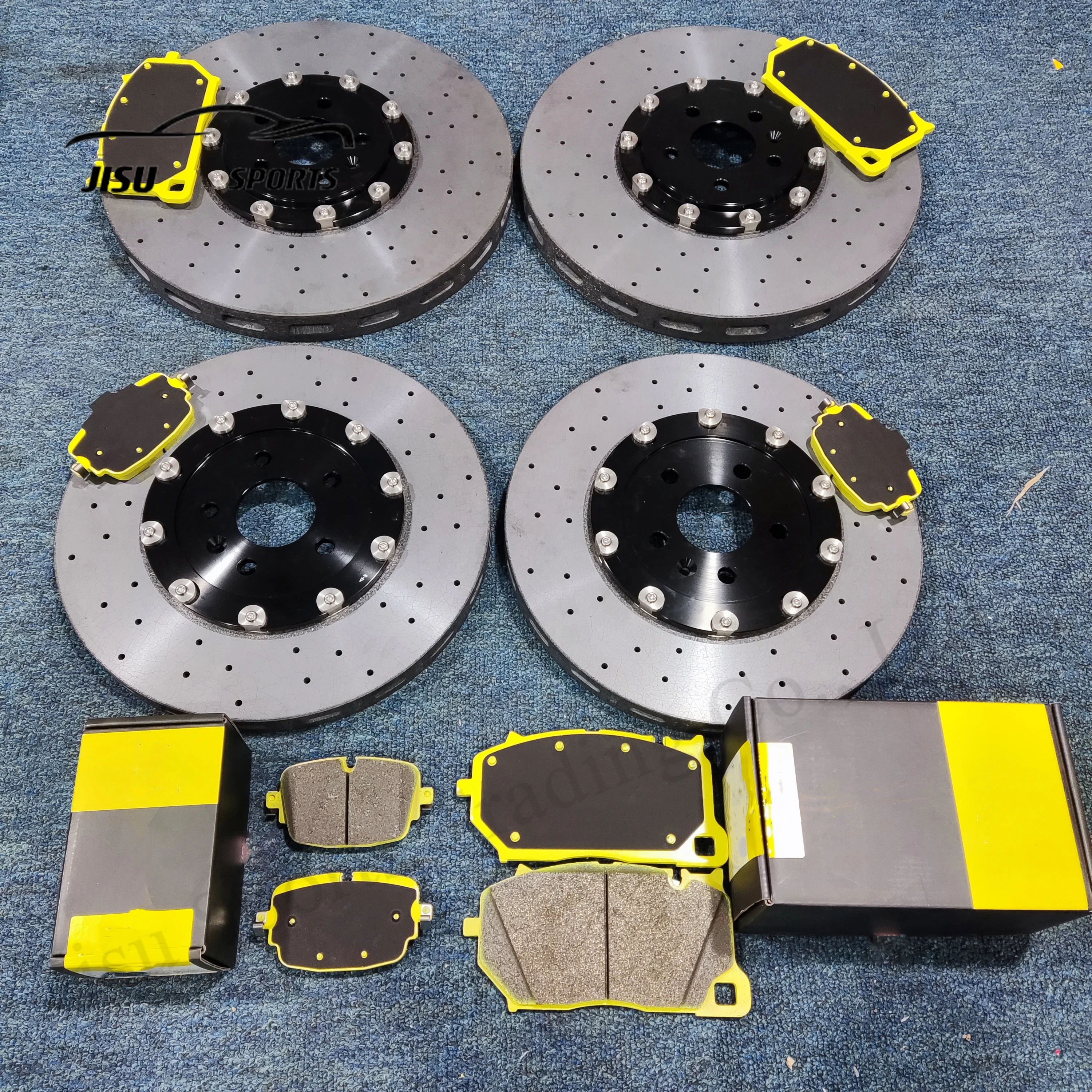Carbon Ceramic Brake Disc 420/370mm Front/Rear Ceramic Disc Rotor Performance Pads for Audi Q8 RSQ7 RS6 Replacement