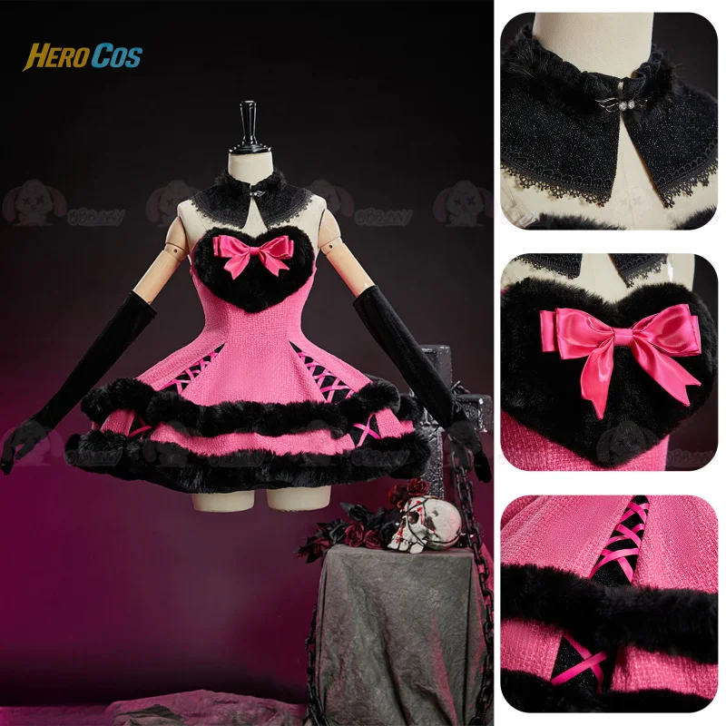 Аниме Monster Cos High Draculaura Косплей Костюм Зимнее Платье Хэллоуин Карнавальный Вечерний Наряд Женский HERO Cos Аниме Monster Cos High Draculaura Косплей Костюм Зимнее Платье Хэллоуин Карнавальный Вечерний Наряд Женский HERO Cos