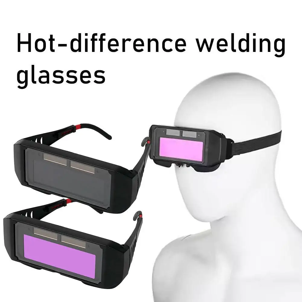 1pcs Auto Darkening Welding Goggles True Color Lens Anti-Glare Protection Glasses Electric Welding Tools Accessories
