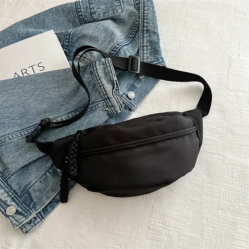 

Chest Bags Banana Bag for Women Sling Crossbody Waist Pack Canvas Running Waist Bag Casual Fanny Packs Sport Half Moon Belt Bag