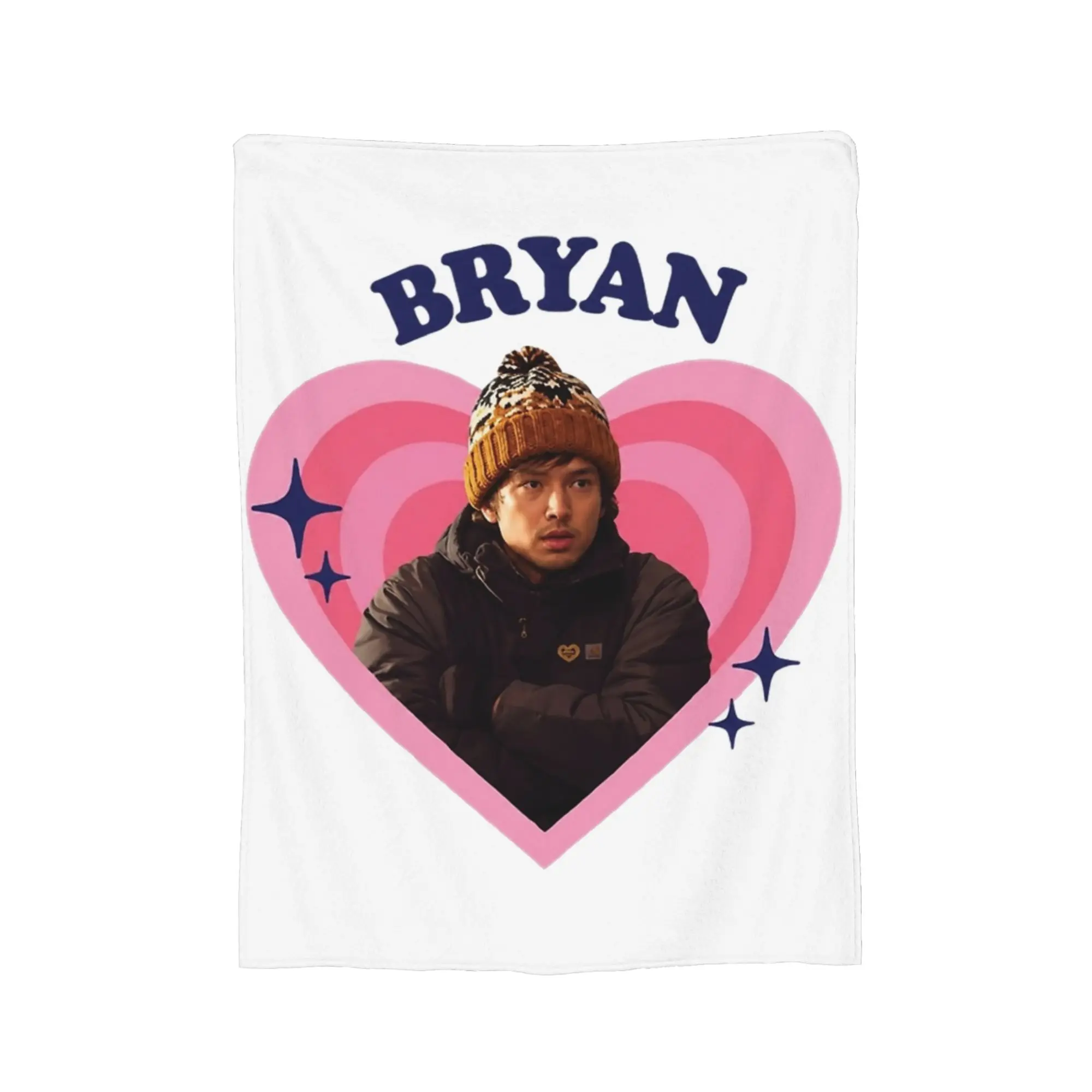 Bryan Reto Heart Austin Abrams Blankets Flannel Funny Breathable Throw Blanket for Bedding Lounge Autumn/Winter