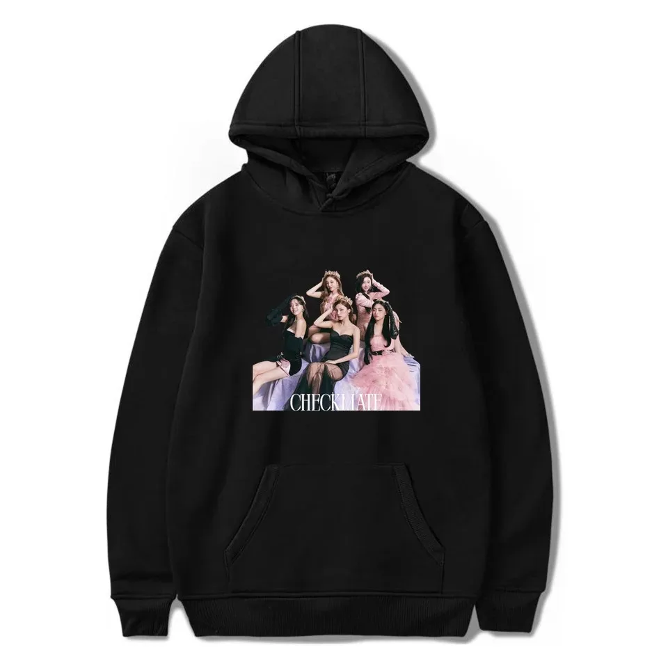 Itzy checkmate world tour hoodie hoodie hoodie kpop female male casual hoodies autumn loose pullover fashion korean style y2k